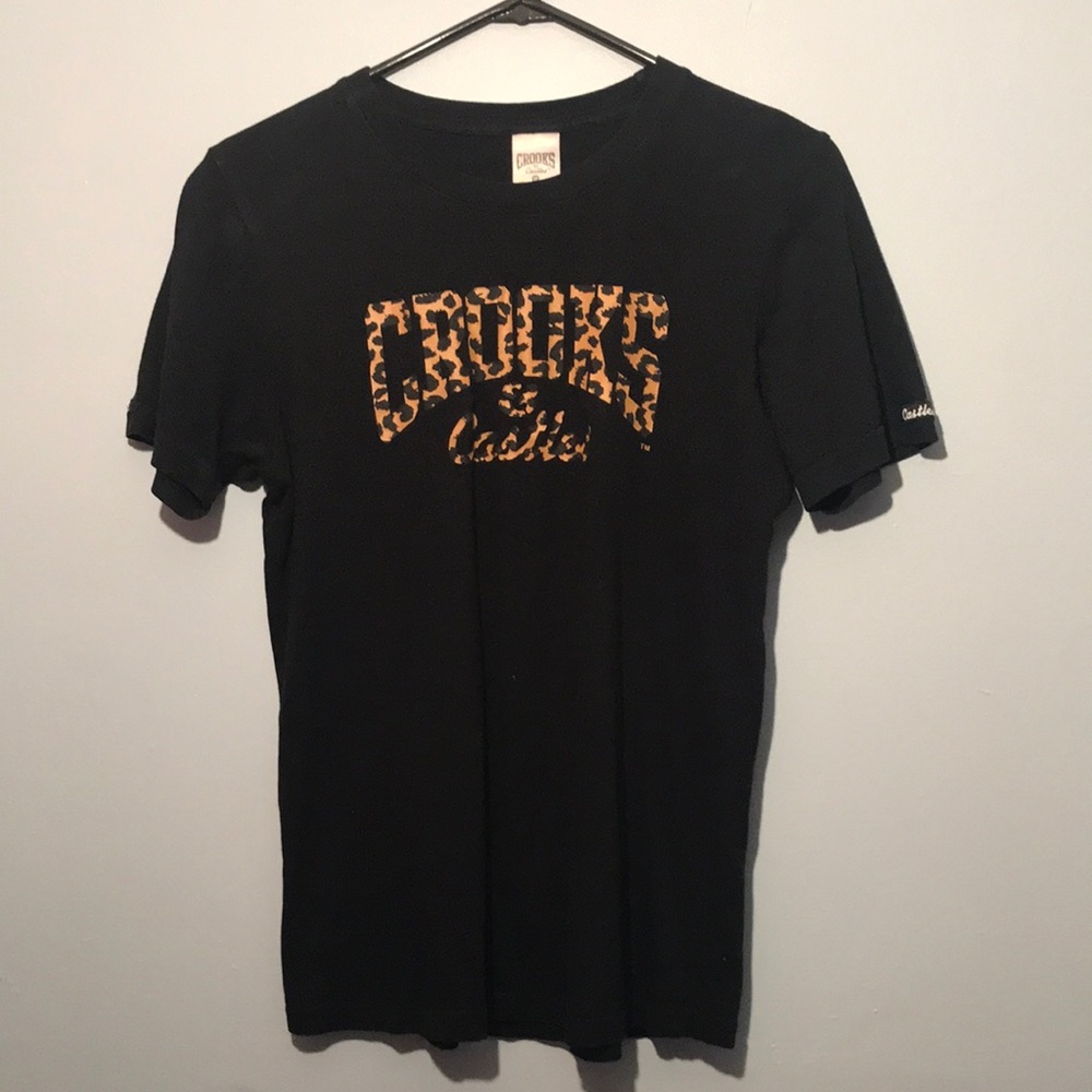 Women’s black “Crooks & Castles” tee